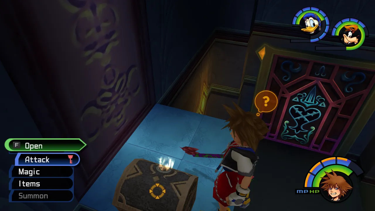Hollow Bastion Entrance Hall Left of Emblem Door Chest